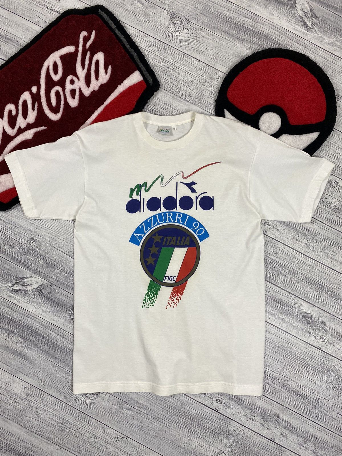 Vintage Diadora Azzurri 90 Italy t shirt T shirt Sweater Hoodie