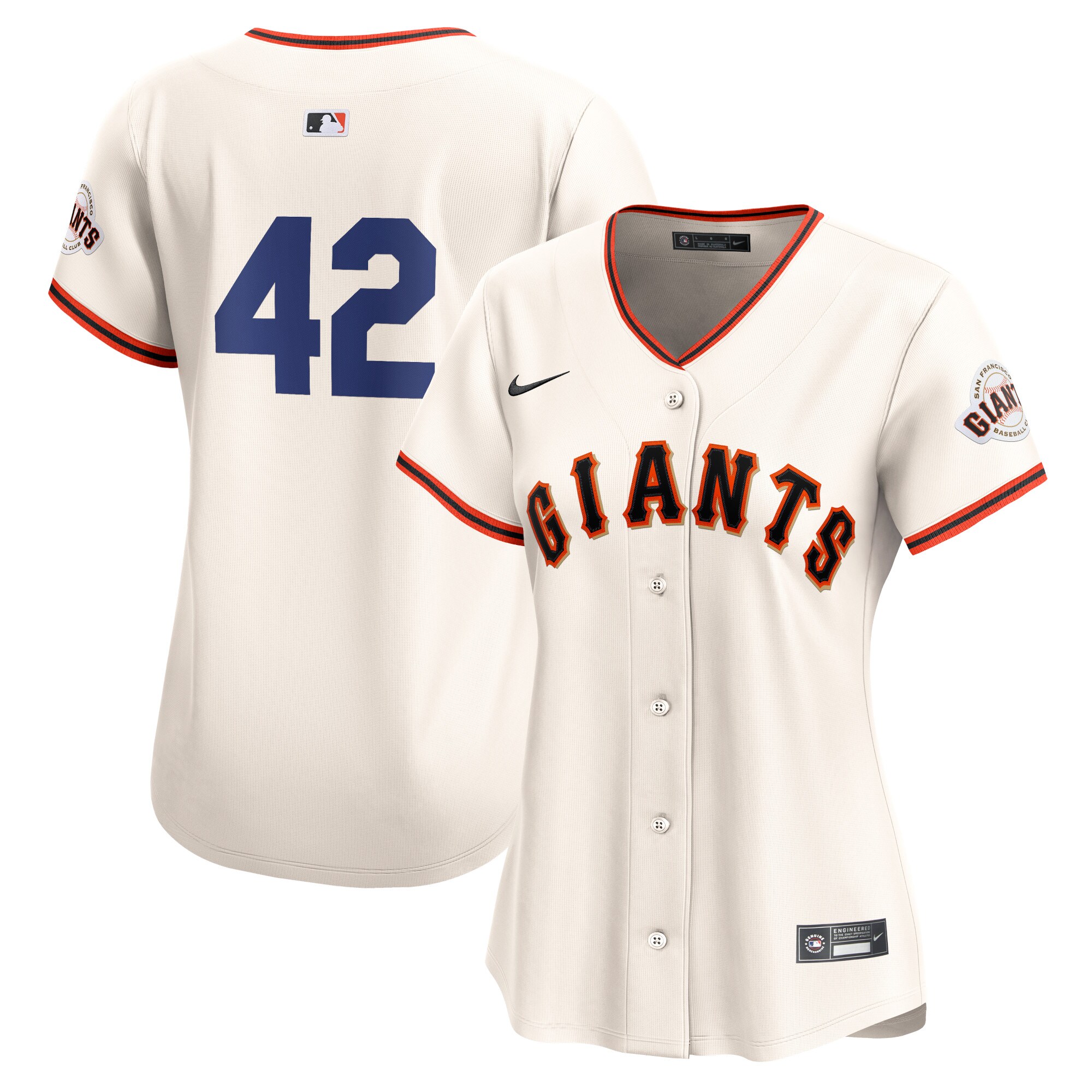 San Francisco Giants Women's 2024 Jackie Robinson Day Home Limited Jersey  Cream