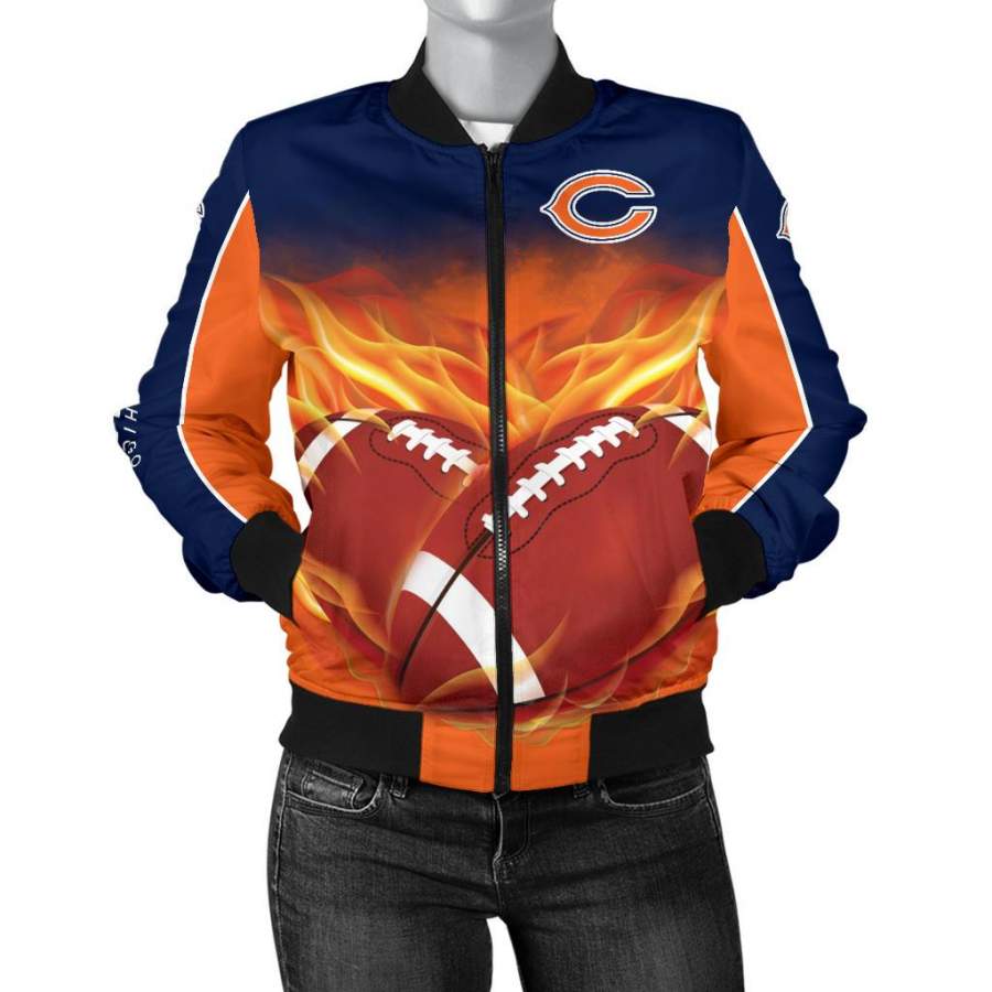 Playing Game With Chicago Bears Jackets Shirt For Women