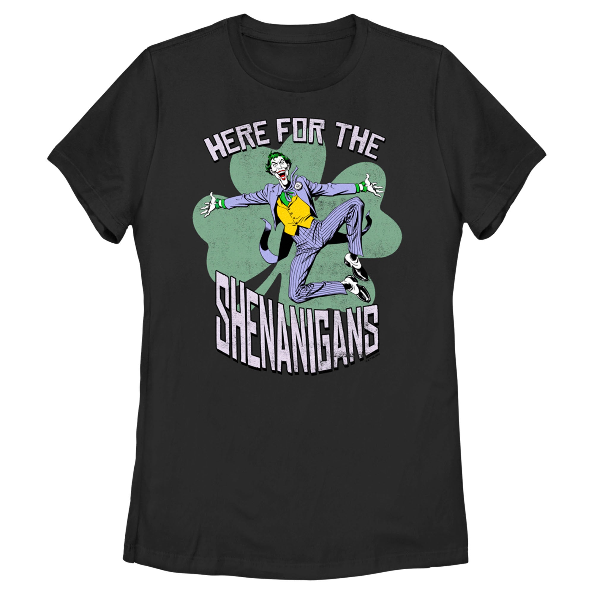 Women’S Batman St. Patrick’S Day Joker Here For The Shenanigans T-Shirt