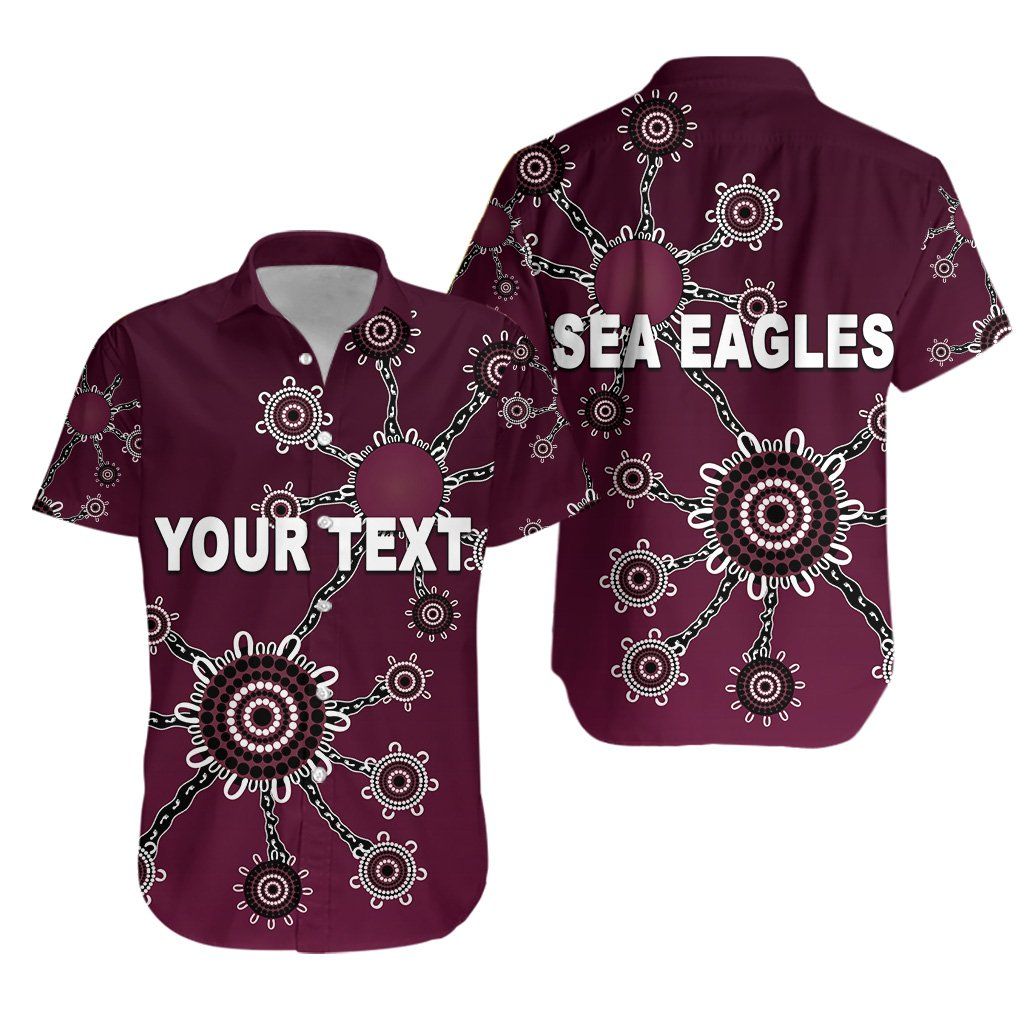 Warringah Hawaii Shirt Sea Eagles Simple Indigenous Ha31143