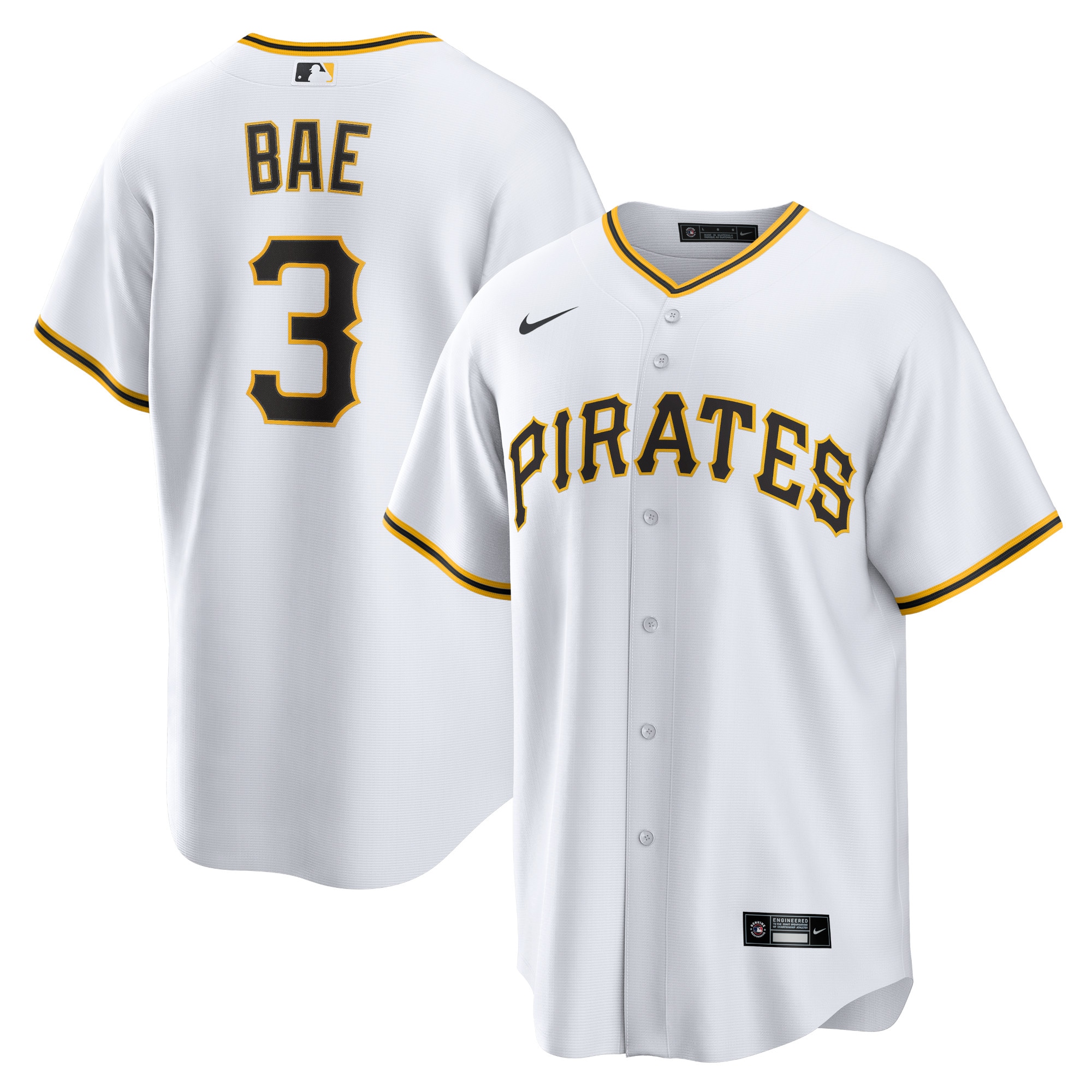 Men’s Pittsburgh Pirates Ji-Hwan Bae White Player Jersey