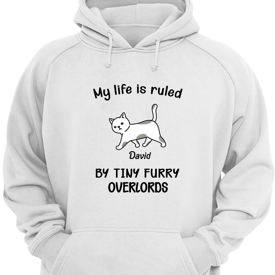 My Life Is Ruled – By Tiny Furry Overloards Personalized Hoodie For Cat Lover -Trending Personalized