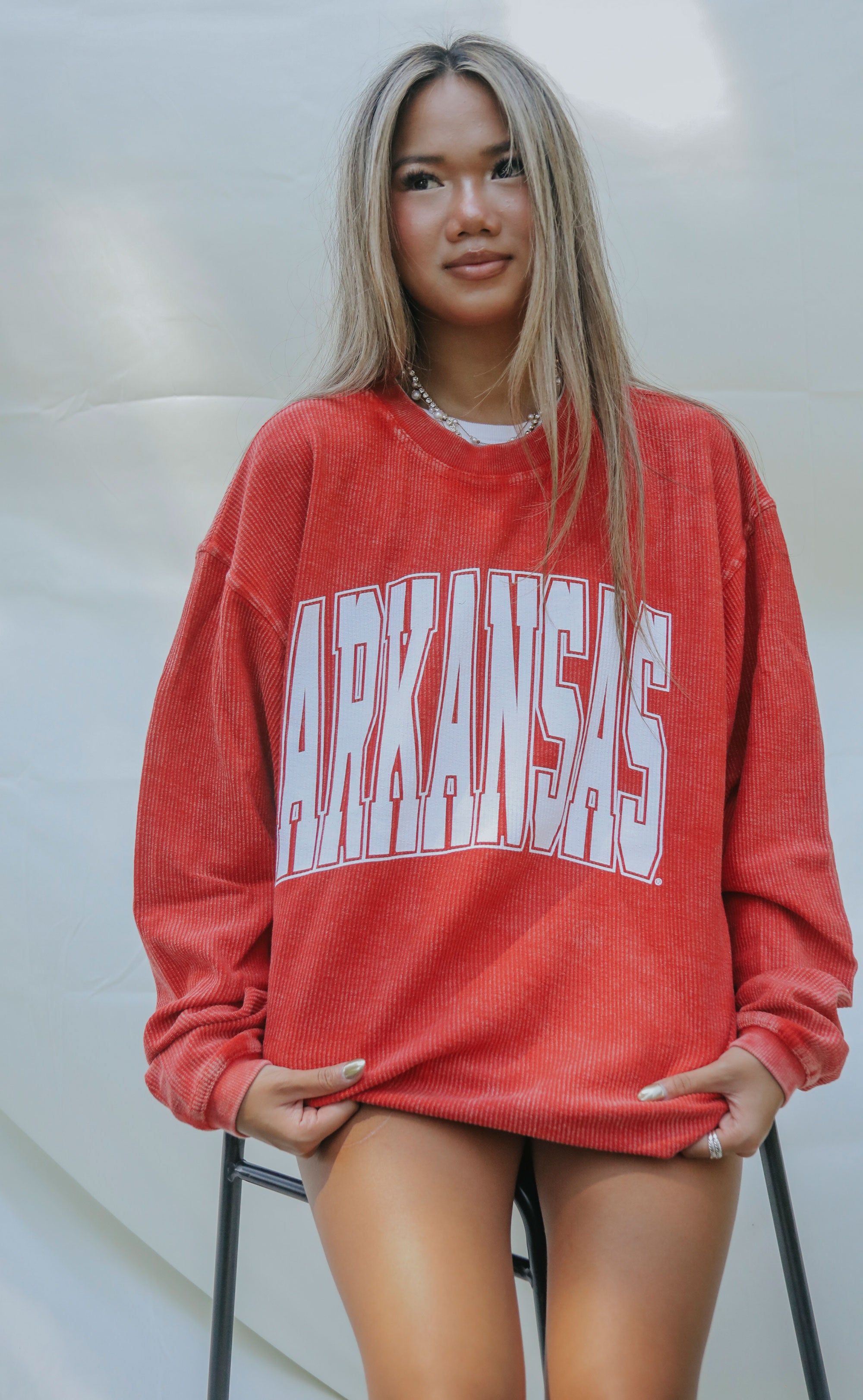 Charlie Southern: Arkansas Collegiate Corded Sweatshirt