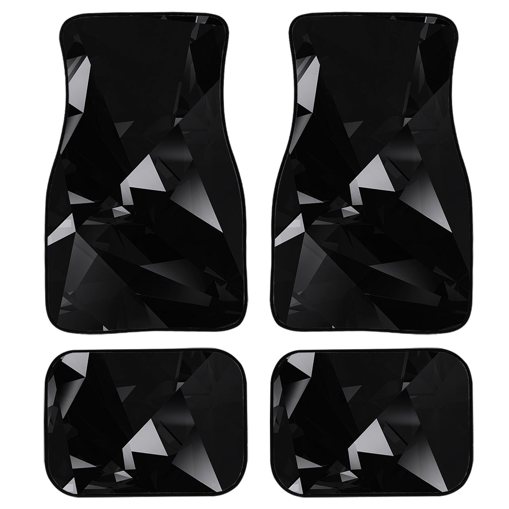 Black Diamond Print Front And Back Car Floor Mats, Front Car Mat