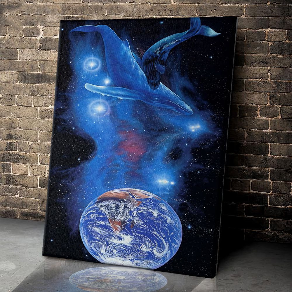 Whale Earth Poster & Canvas