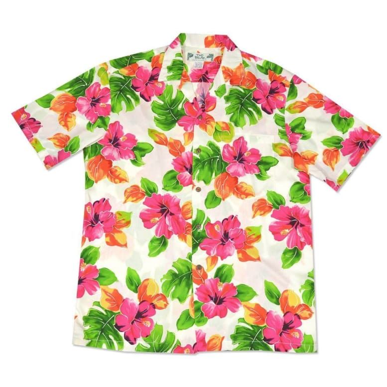 Hoopla White Nice Design Hawaii Shirt Ha59982