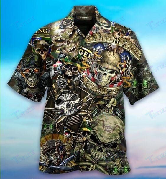 Skull My Alone Time Is For Your Safety All Over Printed Hawaii Shirt Size S Ha3595