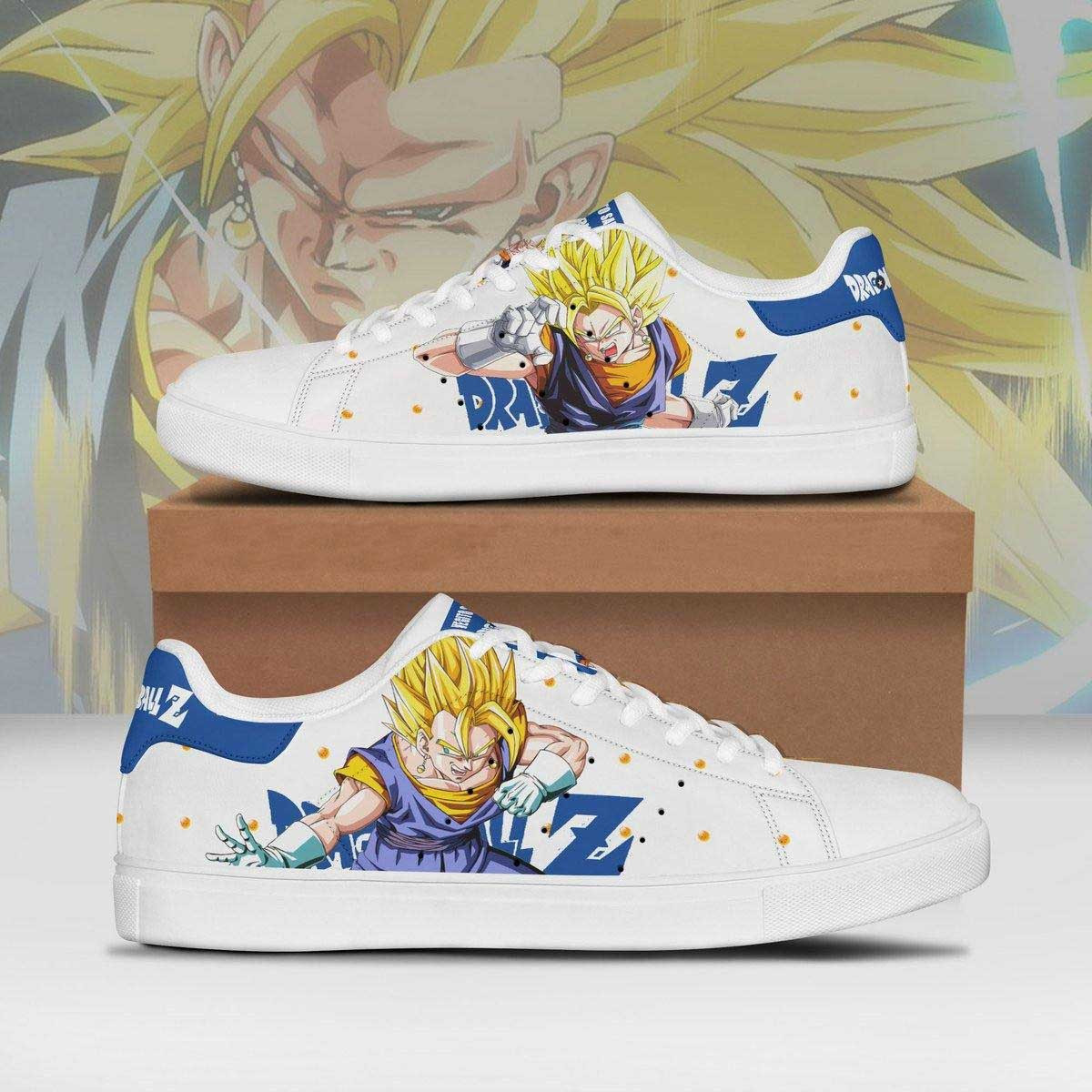 Dragon Ball Vegito Super Saiyan Anime Christmas Gift For Fan Low Top Leather Skate Shoes Sneakers For Man And Women