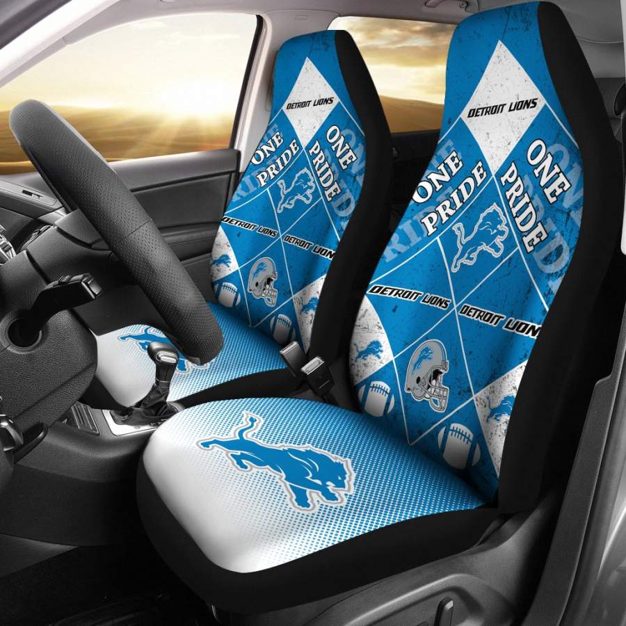 Pride Flag Detroit Lions Car Seat Covers