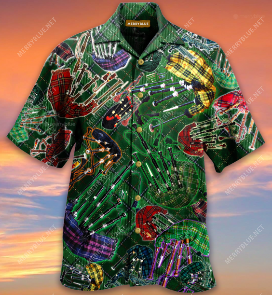 Bagpipes – Play Them Loud Play Them Proud Unisex Hawaiian Shirt