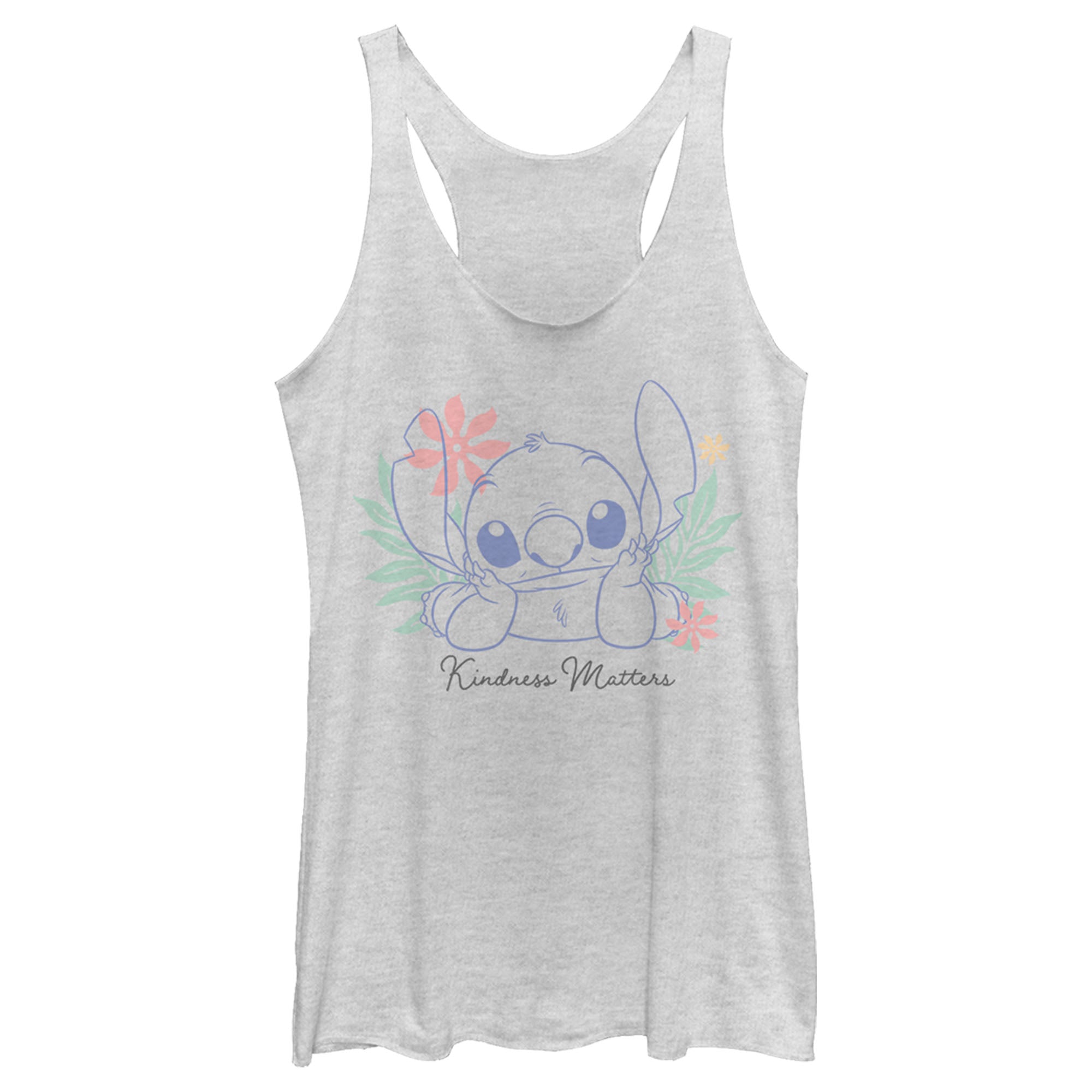 Women’S Lilo & Stitch Kindness Matters Outline Racerback Tank Top