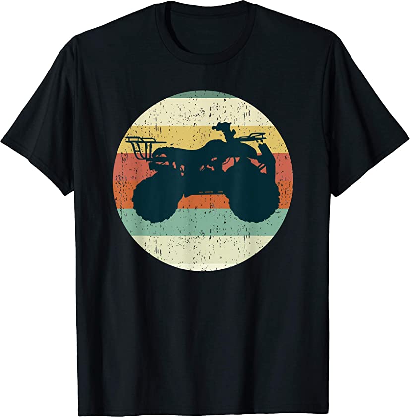 4-Wheeler ATV Quad Bike Mud Racing Vintage Sunset T-Shirt