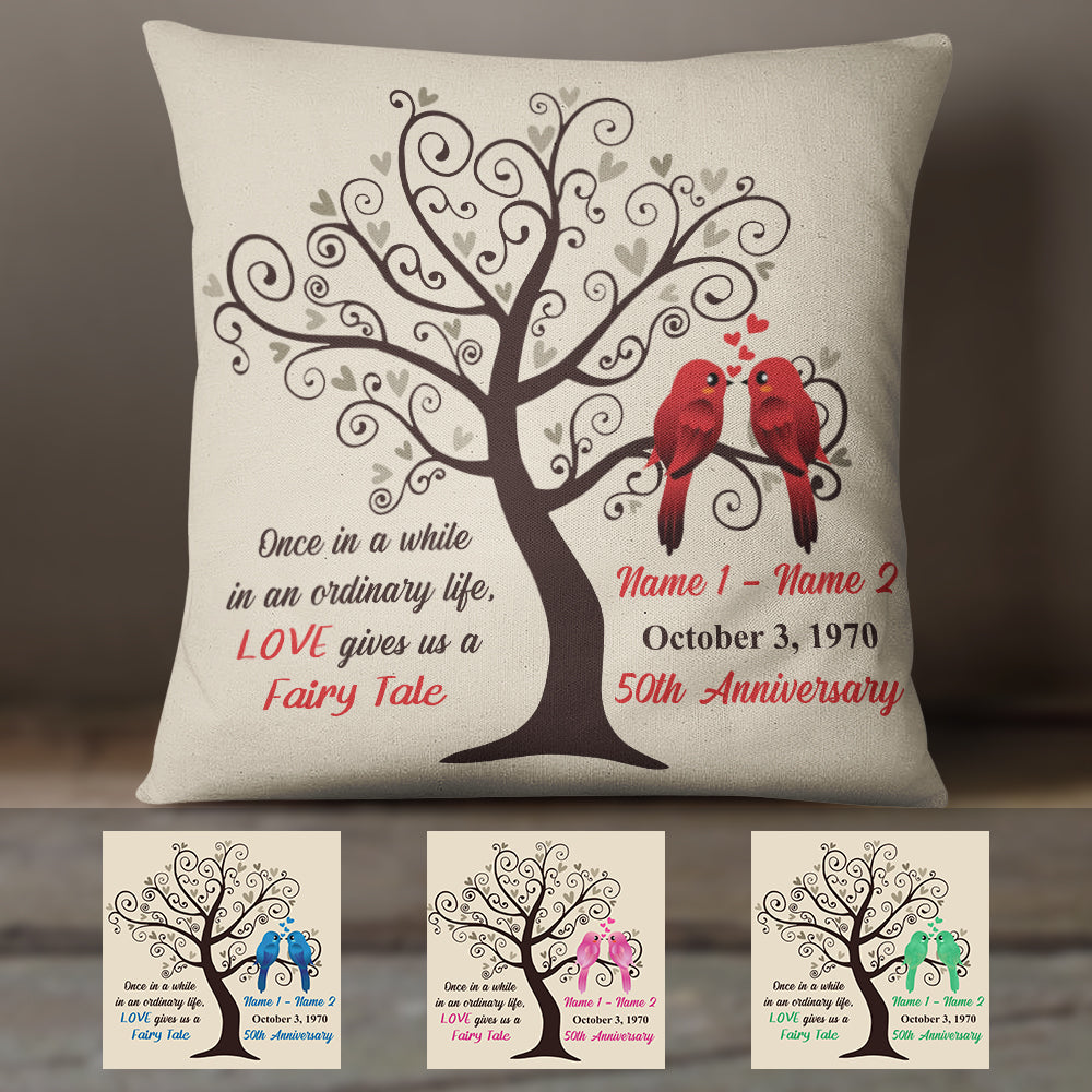 Personalized Fairy Tale Wedding Couple Pillow Sb222 65O36 (Insert Included)