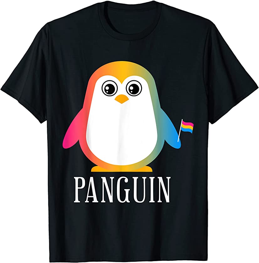 Pan Pansexual Penguin Pride Flag LGBTQ Cool Animal LGBT Gift T-Shirt