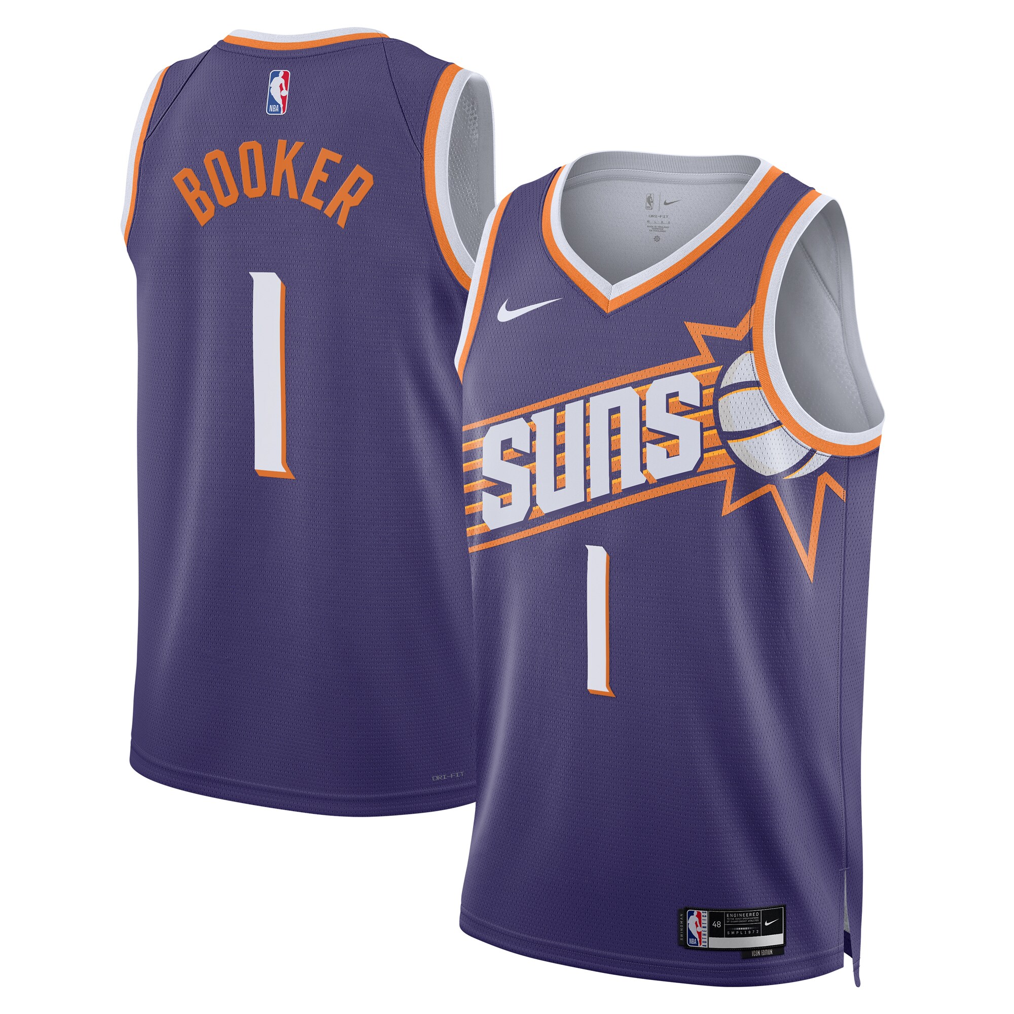 Phoenix Suns Icon Edition Swingman Jersey – Purple – Devin Booker – Unisex