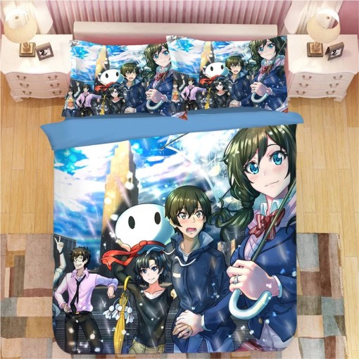 Tenki No Ko Makoto Shinkai Weathering With You 2 Duvet Cover Pillowcase Home Decor 3D Bedding Set