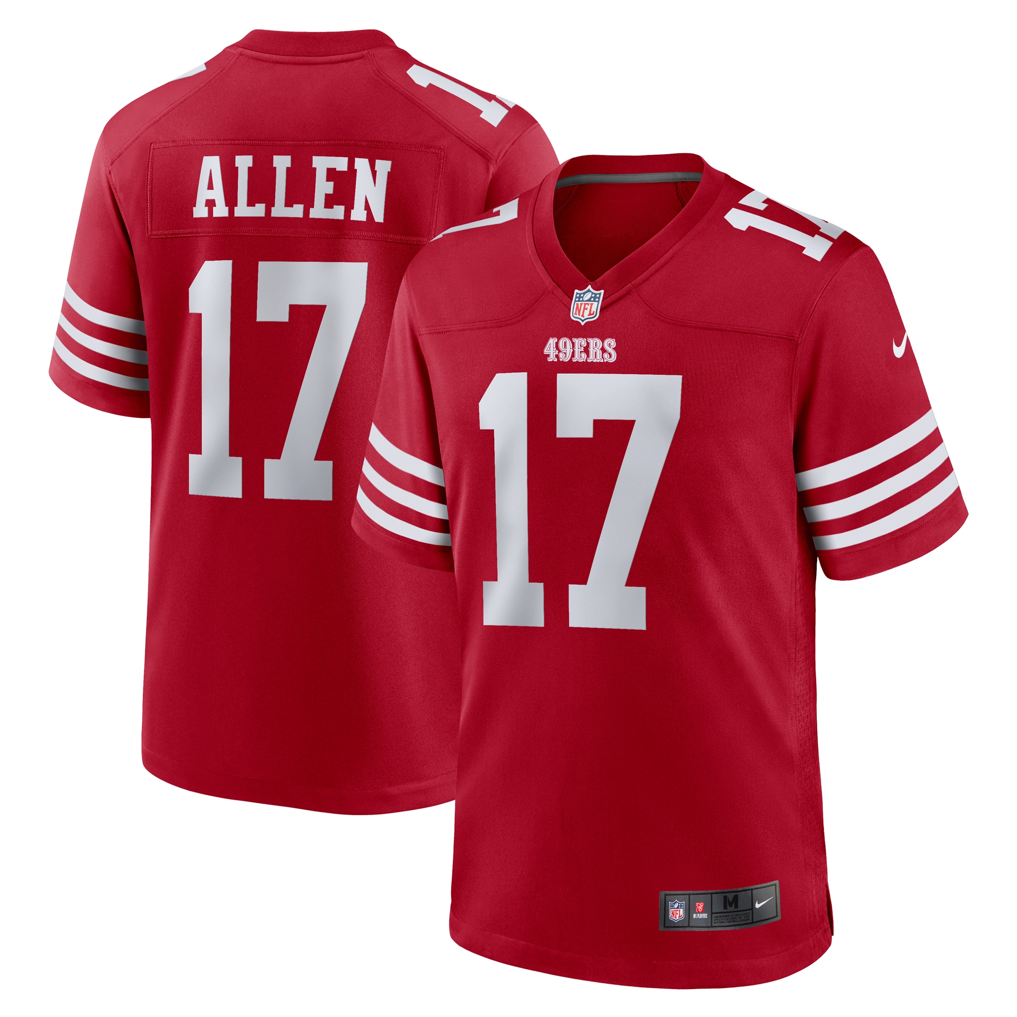 Brandon Allen San Francisco 49ers Game Jersey – Scarlet