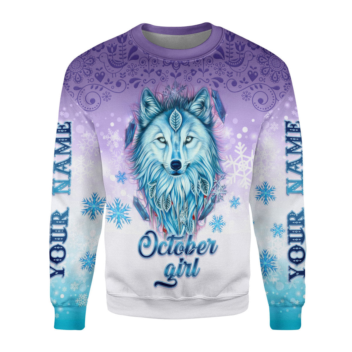 Customspig Personalized Ugly Sweater I’M An October Queen All Over Printed