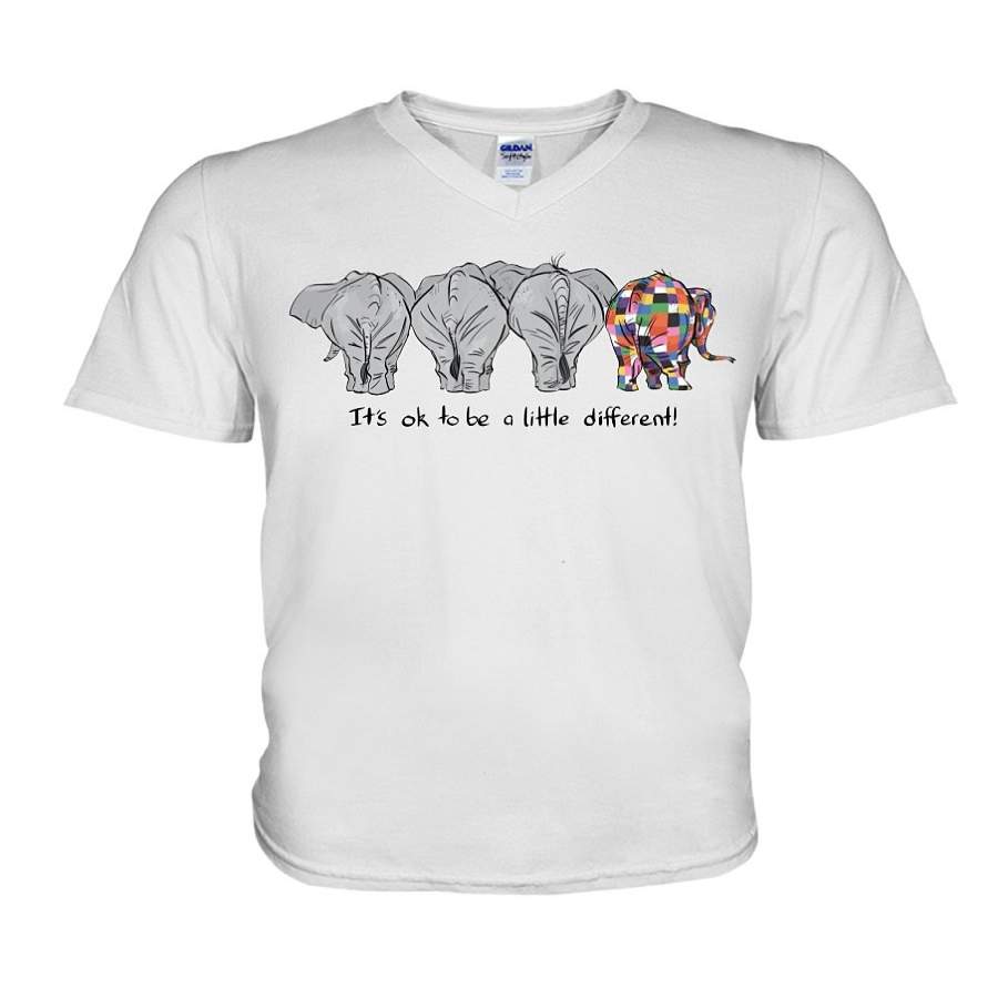 Its Ok To Be Different Elephant Limited Classic T-Shirt Guys V-Neck