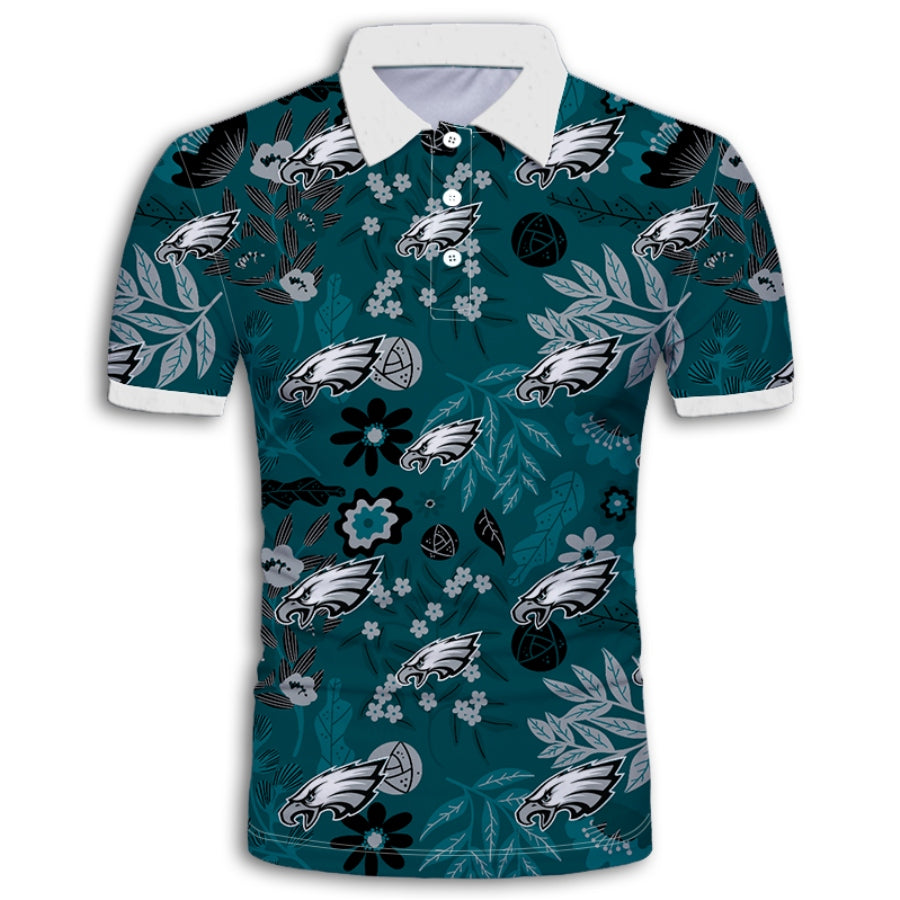 Philadelphia Eagles Aloha Hawaii Polo Shirt Ha44989