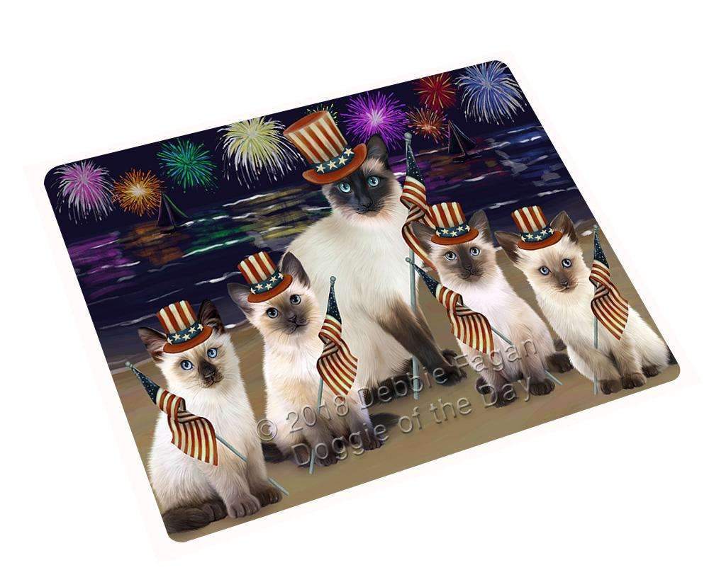 4Th Of July Independence Day Firework Siamese Cats Blanket Blnkt88383