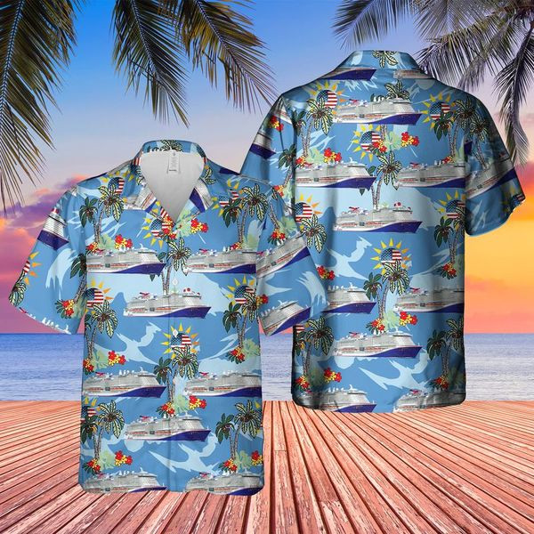 American Cruise Pattern Hawaiian Shirt Gift For Mardi Gras Ha15602