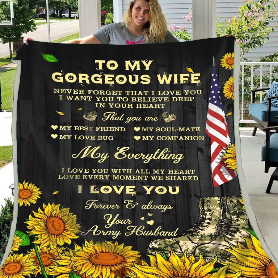 Blanket Gift For Gorgeous Wife You Are My Everything