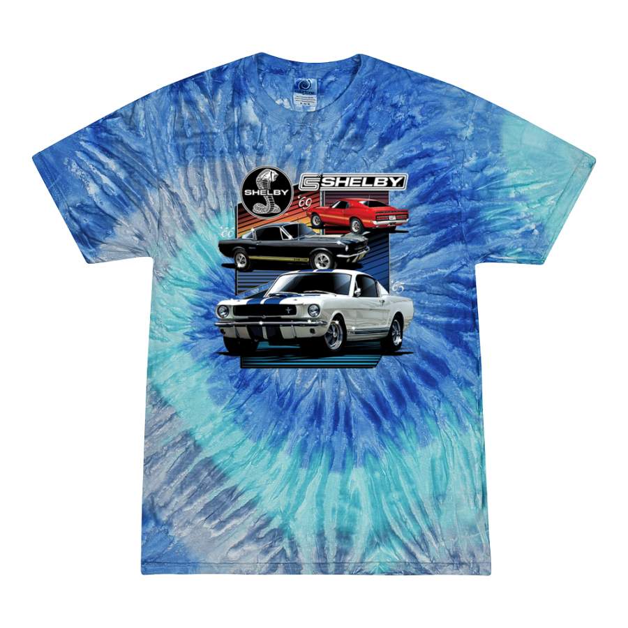 Shelby ’69 Ford 65 Cobra Classic Vintage 1966 Muscle Cars Cars and Trucks Tie-Dye T-Shirt