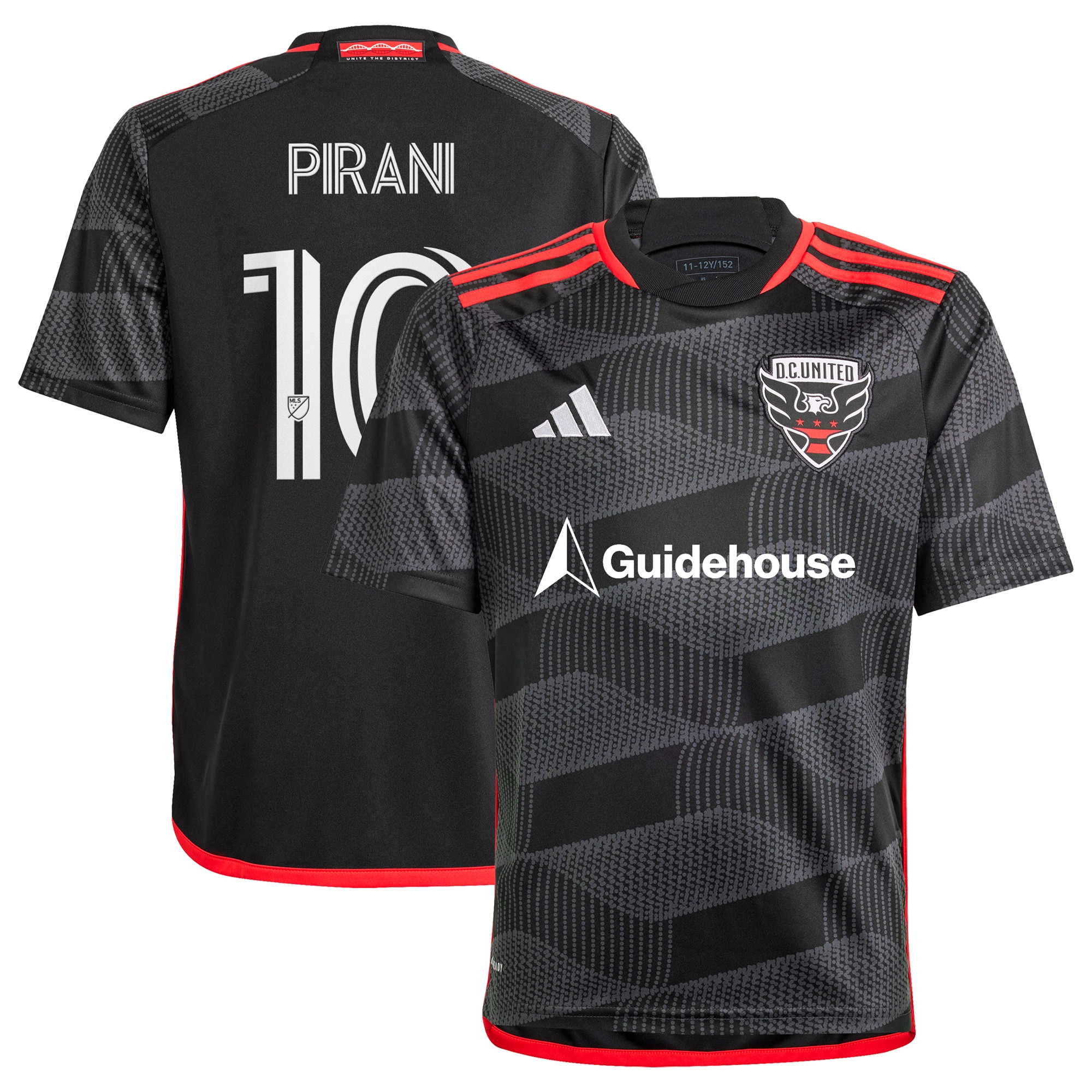 Gabriel Pirani D.C. United Youth 2024 The Icon Kit Replica Player Jersey  Black