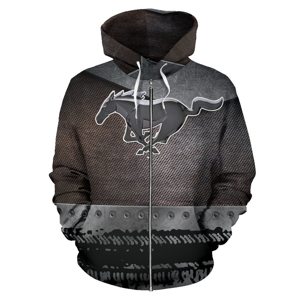 Mustang Zip Up Hoodie V2 – Uniquechaser Store