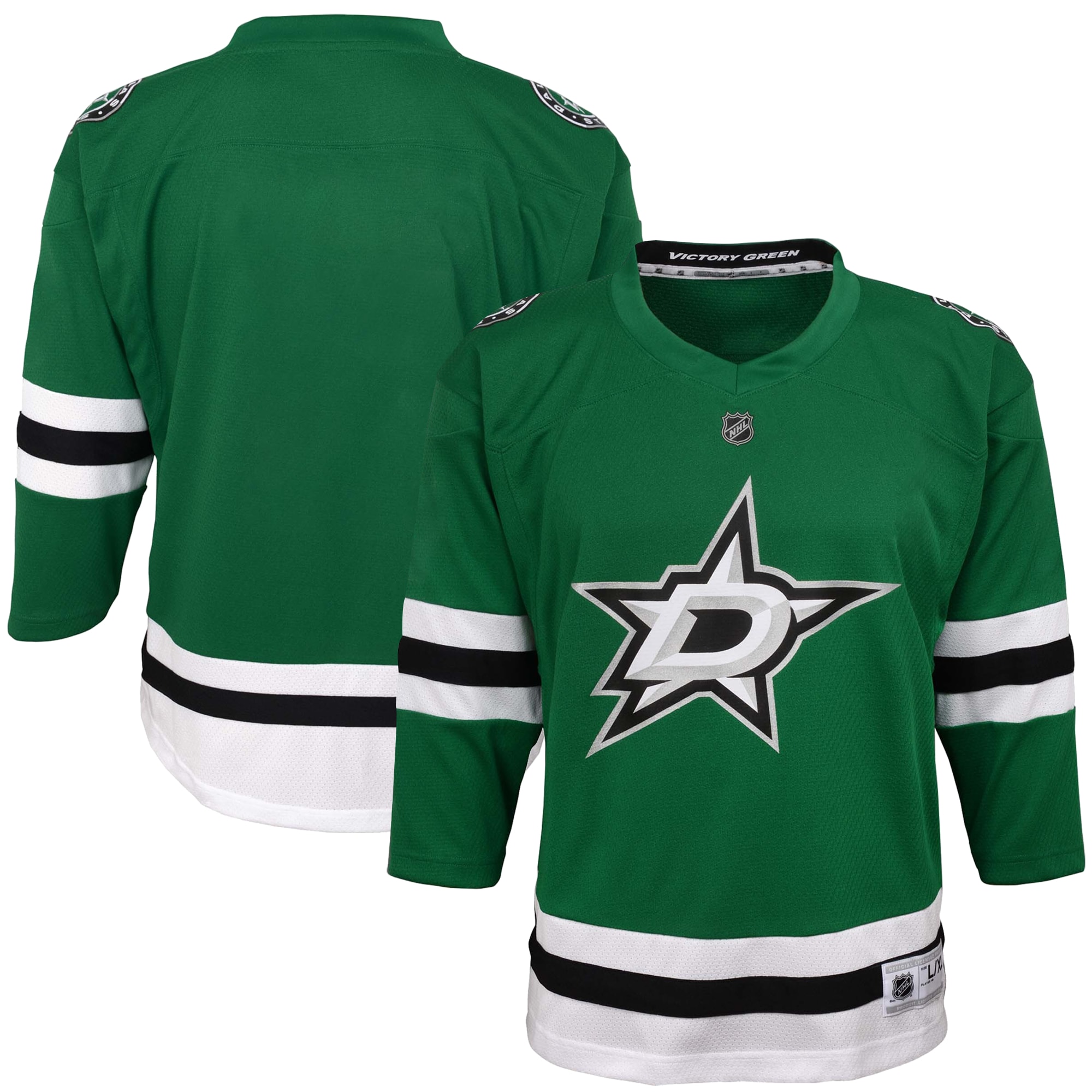 Dallas Stars Youth Home Replica Blank Jersey – Green