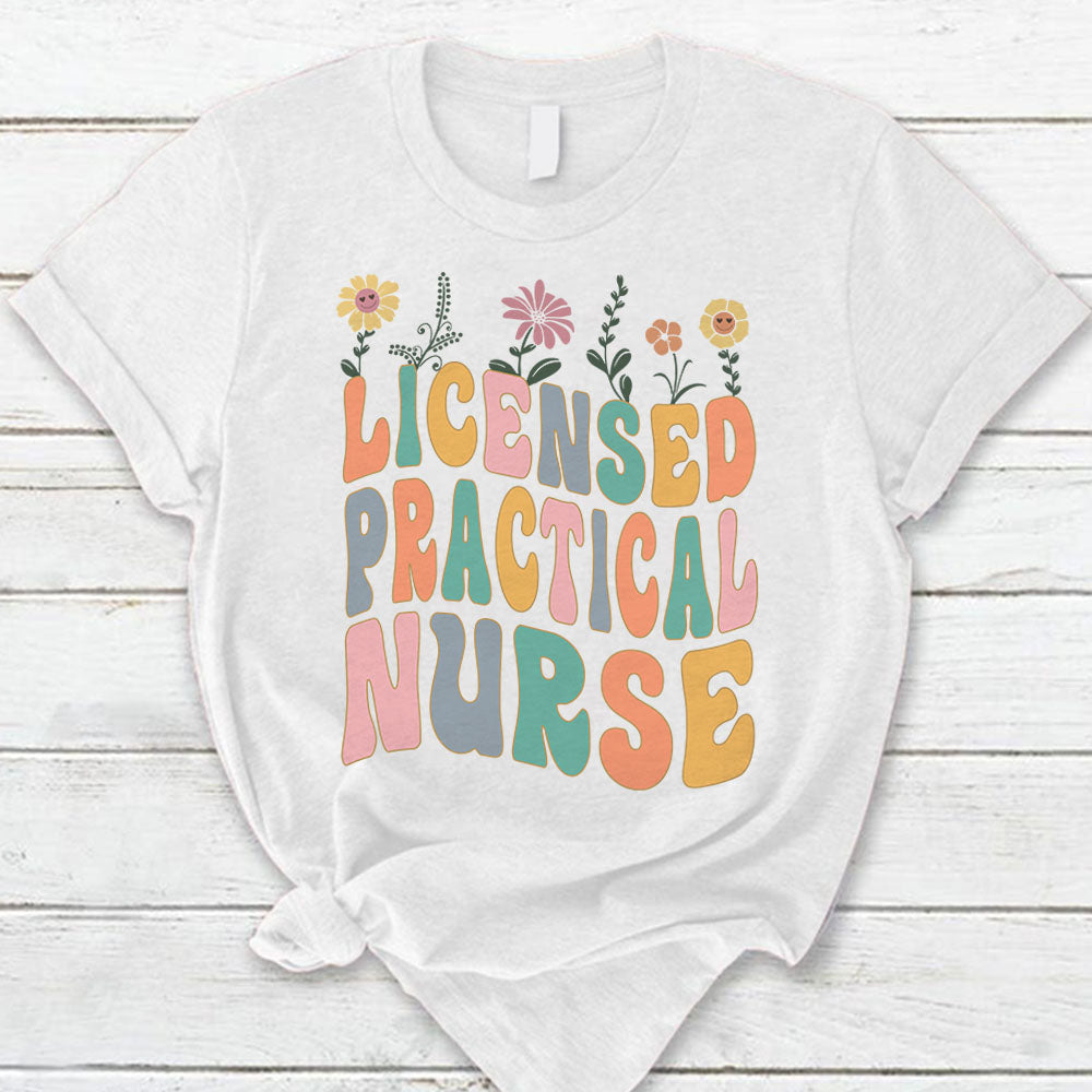 Licensed Practical Nurse Flower Shirt, Nurse Life Shirt, Nurse Flower Face Shirt Hk10 Trhn