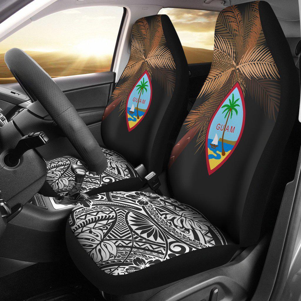 Guam Polynesian Palm Tree Black Car Seat Covers – Oralie Shop