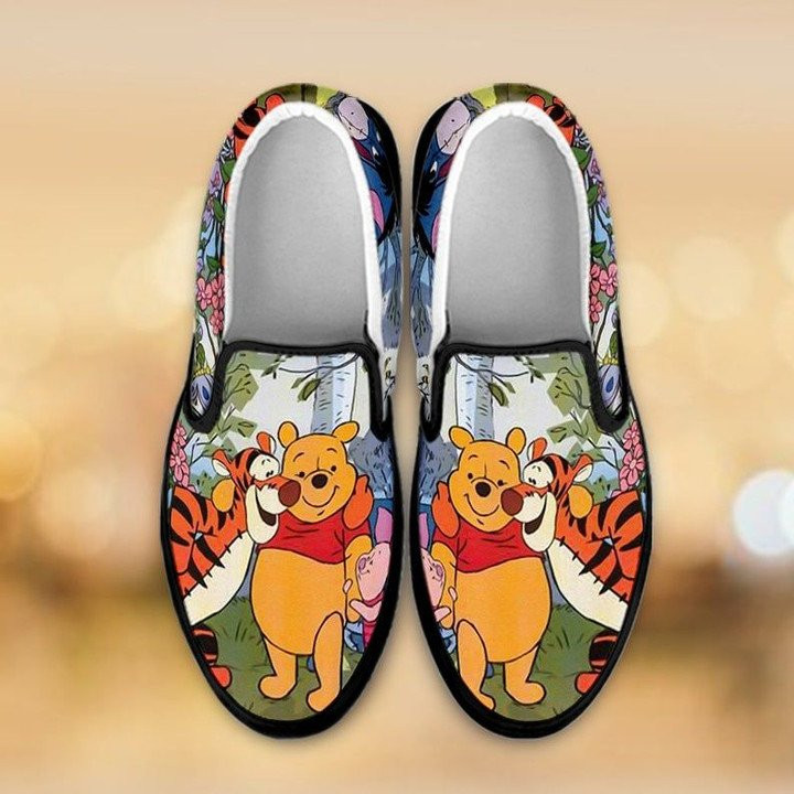 Winnie The Pooh Custom Slip On Pooh Bear Custom Gift For Men And Women Slip On Shoes