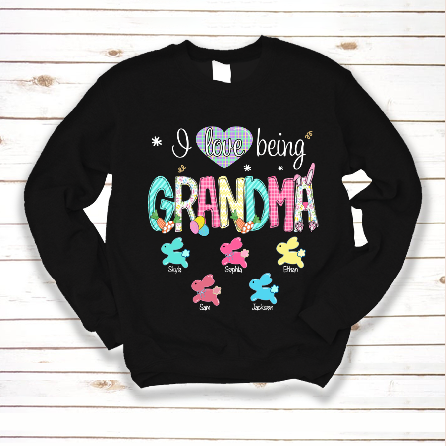 Personalised I Love Being A Grandma Easter Sweatshirt