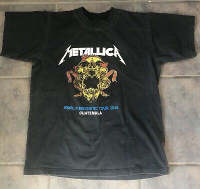 Vintage Metallica World Magnetic Tour 2010 T-shirt M Double Sided Graphic 9963