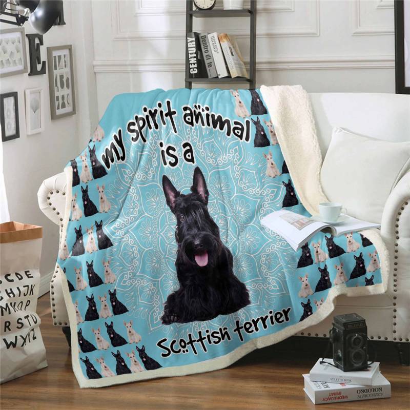 Scottish Terrier Is My Spirit Animal CLH2312334F Sherpa Fleece Blanket