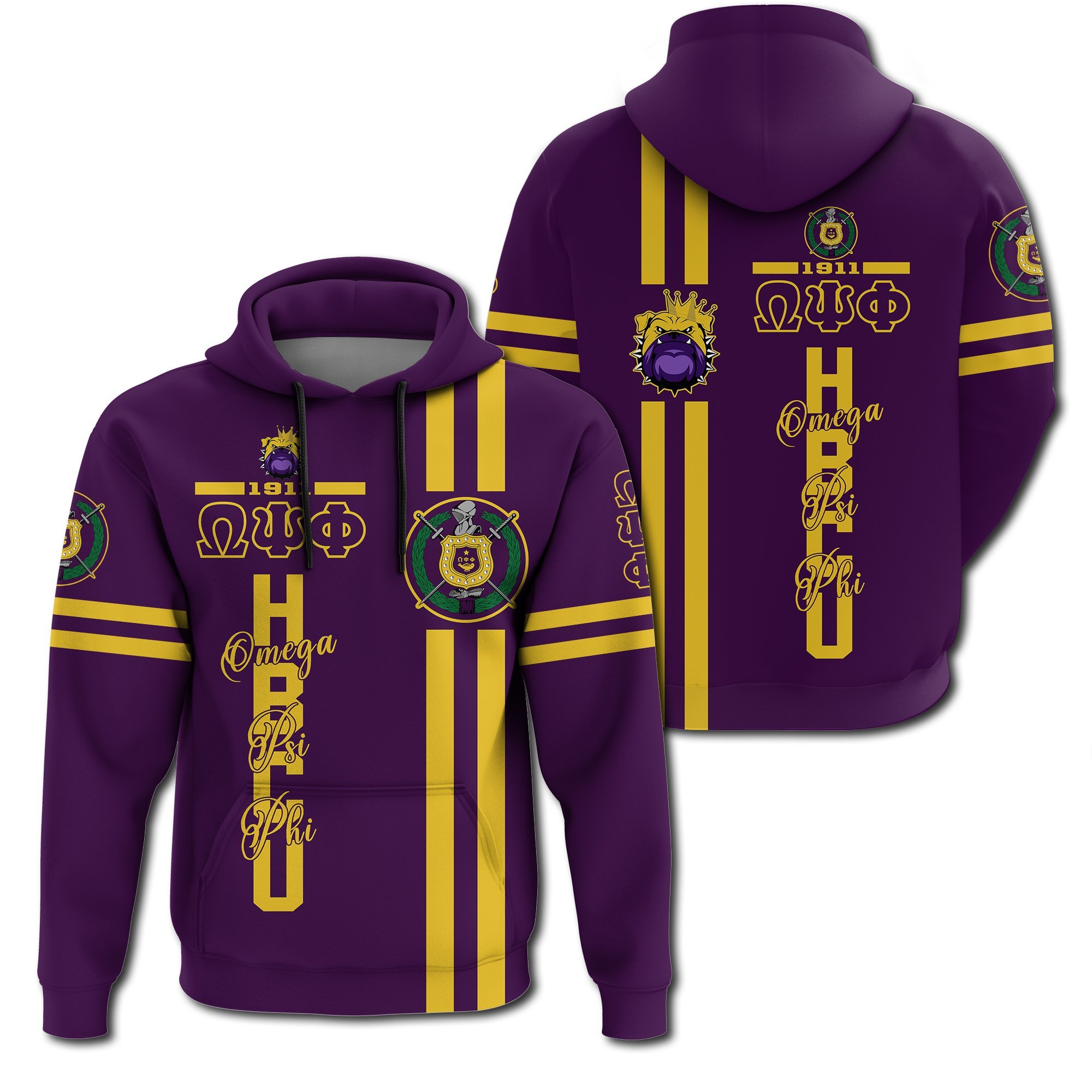 Masonstars Hoodie – HBCU Omega Psi Phi Bulldog Hoodie J5