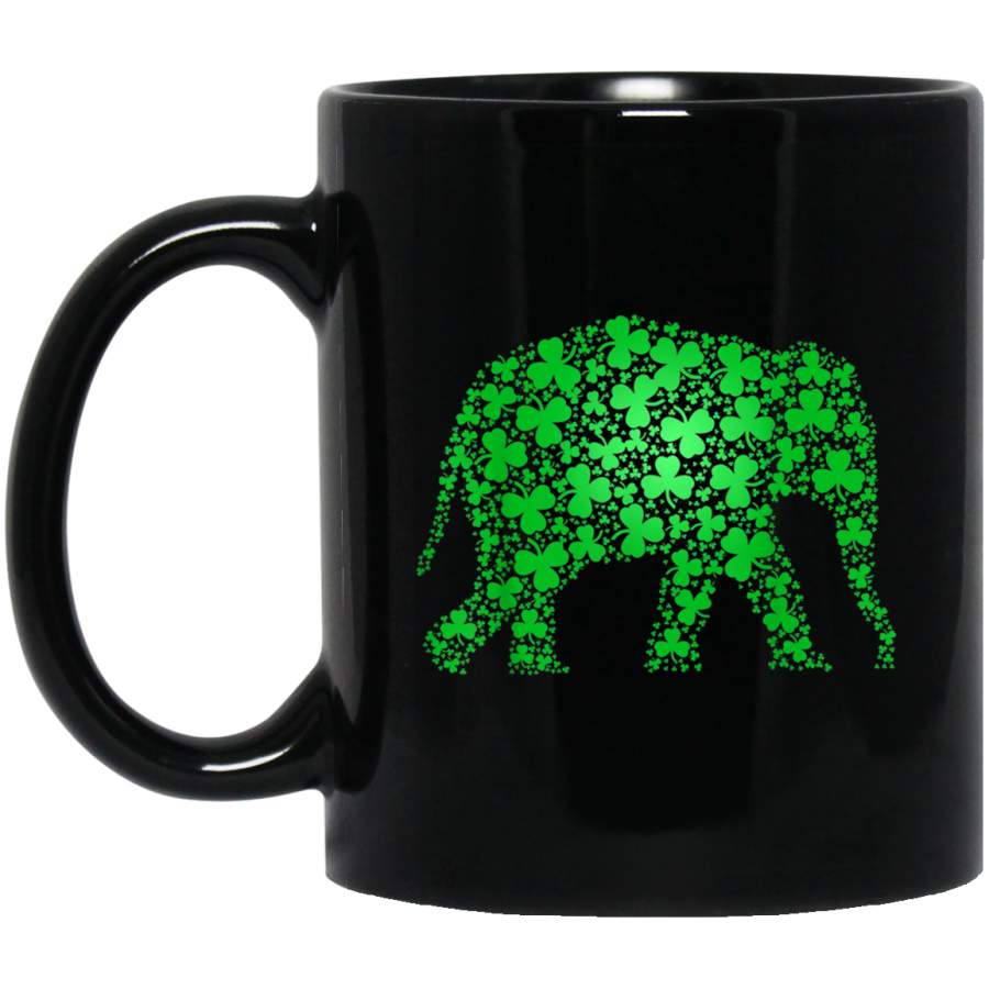 Irish Shamrock Elephant Clover Saint StPatricks Gift Mug