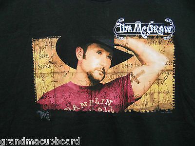 Vintage Tim Mcgraw On Tour 2001 Concert T-shirt Country Music Songs Adult 6022