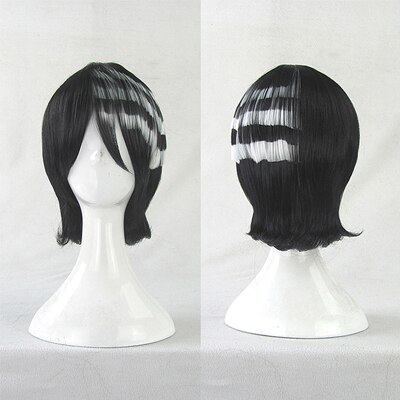 Anime Soul Eater Death the Kid Cosplay Wig Black White Men Women Cosplay Costume Wig with Wig Cap Carnival Halloween Props alx