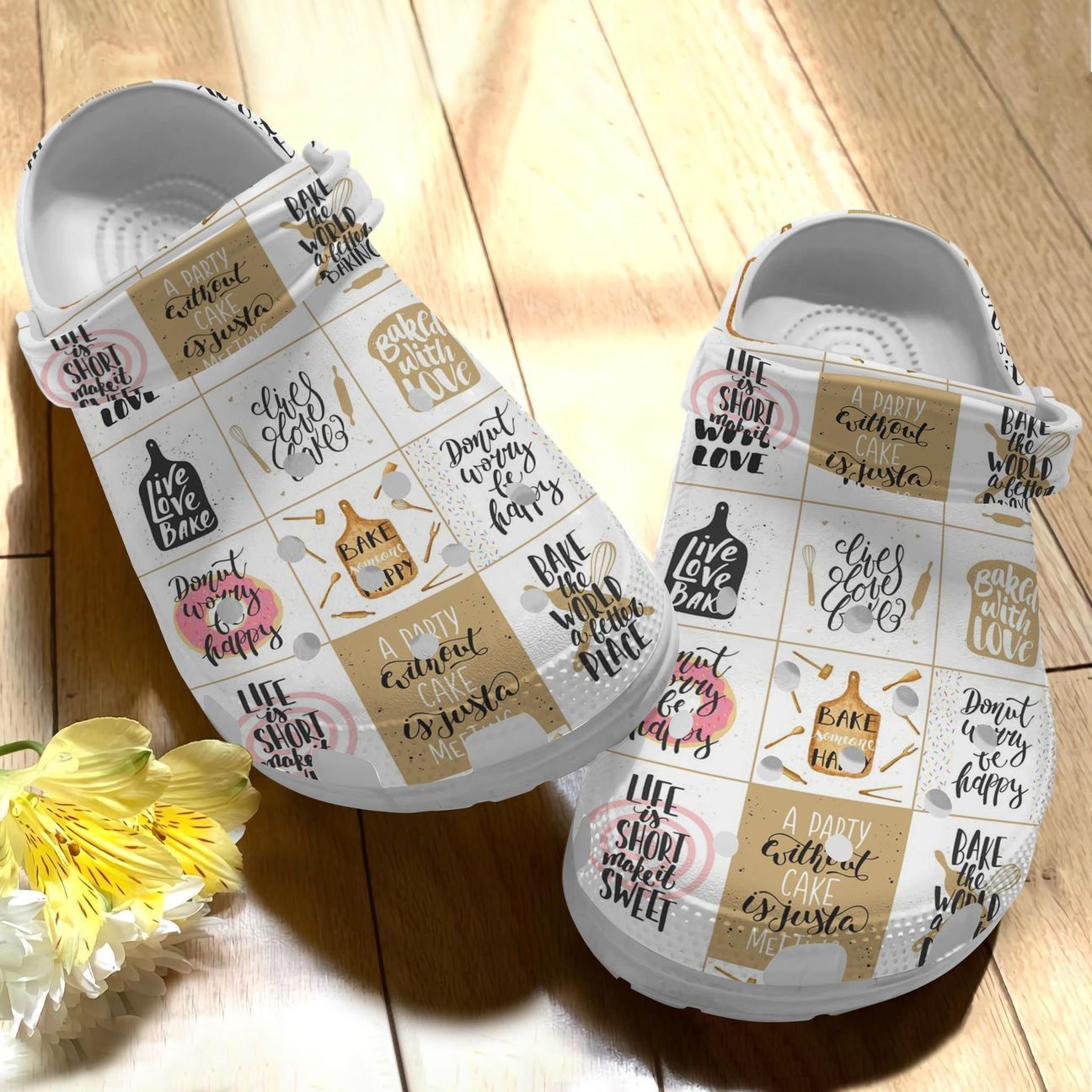 Baking Personalized Clog, Custom Name, Text Baking Motto, Fashion Style For Women, Men, Kid, Print 3D