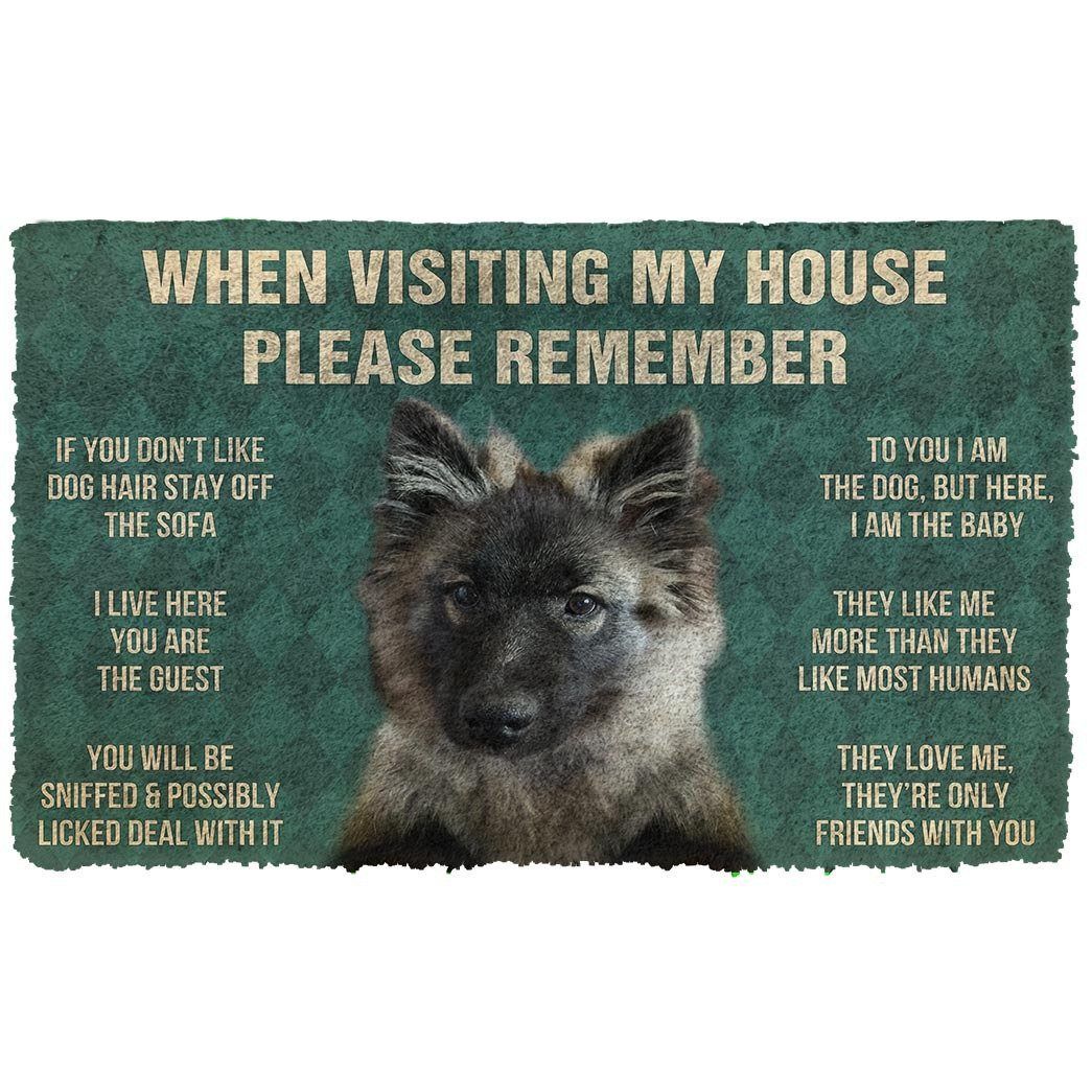 Gearhumans 3D Please Remember Dogs House Rules Custom Doormat