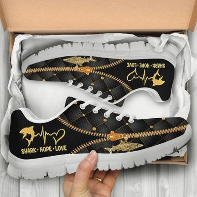 Shark Hope Love Luxury Sneakers Shoes