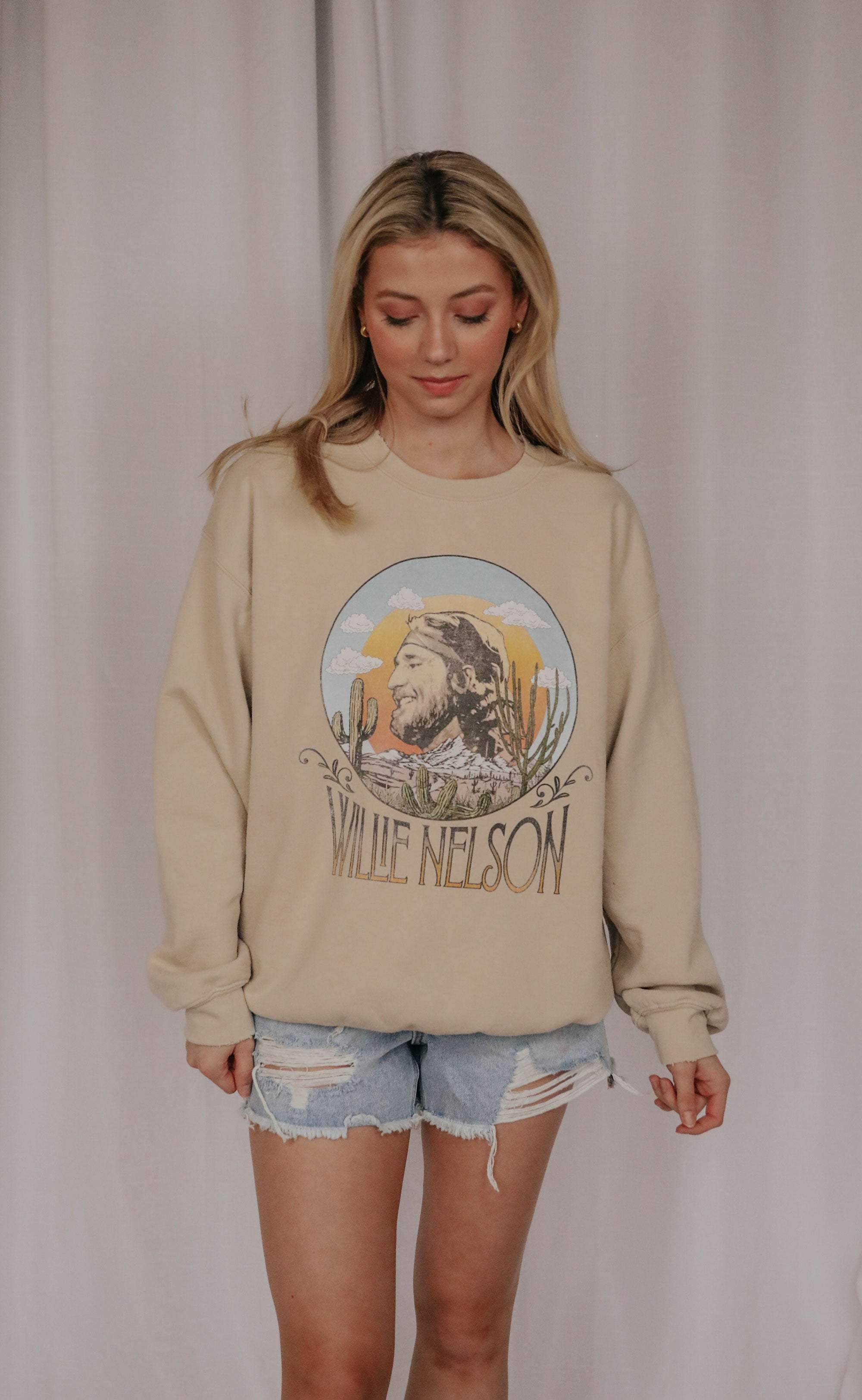 Willie In The Sky Thrifted Sweatshirt