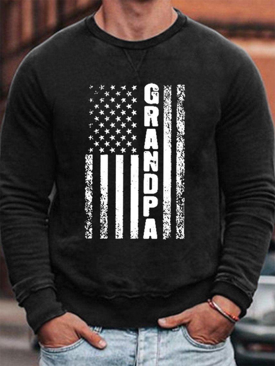 Men’S Grandpa Flag Sweatshirt