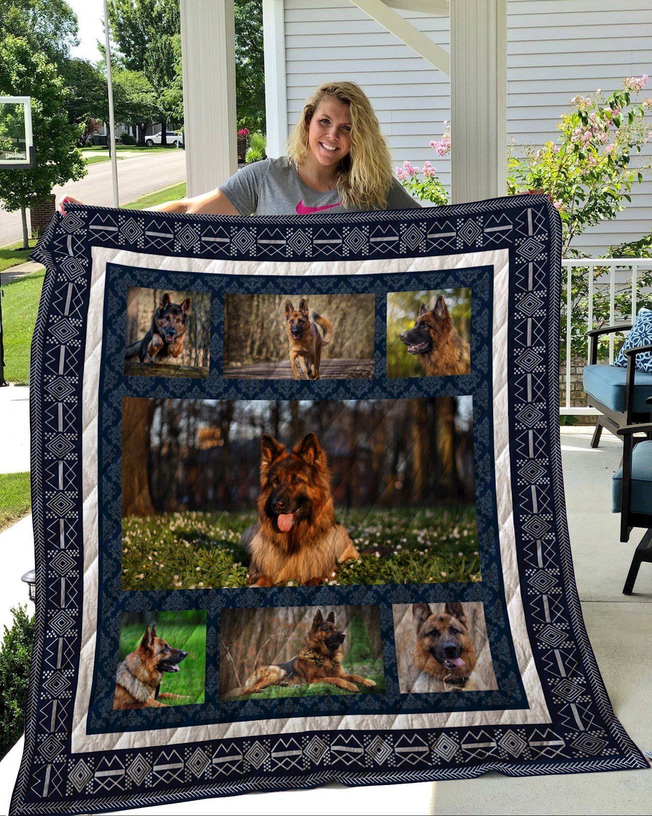 German Shepherd 3 3D Quilt Blanket HGM15