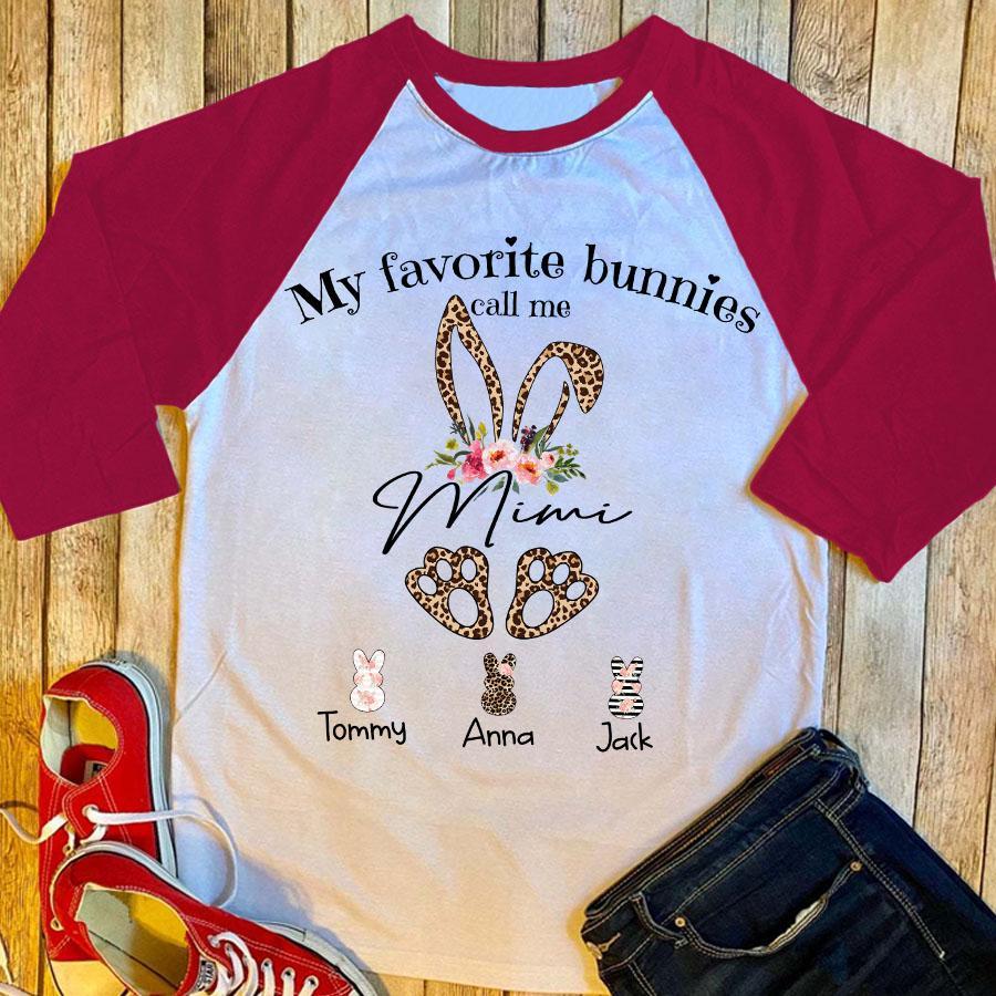 Personalized Baseball Tee Mimi Bunny – Art Gift Unisex T-shirt Hoodie Plus Size S-5xl