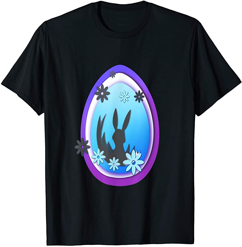 Purple Easter Eggs & Bunny Cute Rabbit Ears T-Shirt